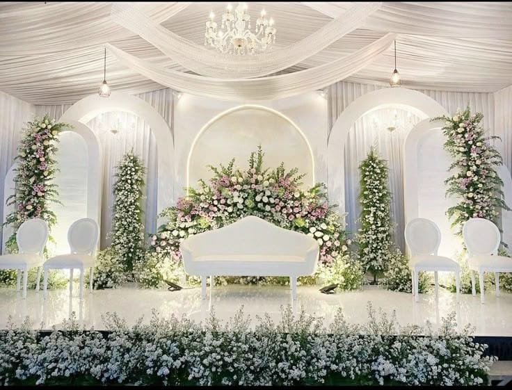 Elegant Wedding Stage Decor at the Best Marriage Hall in Chhattisgarh – Nirmal Saptapadi Resort